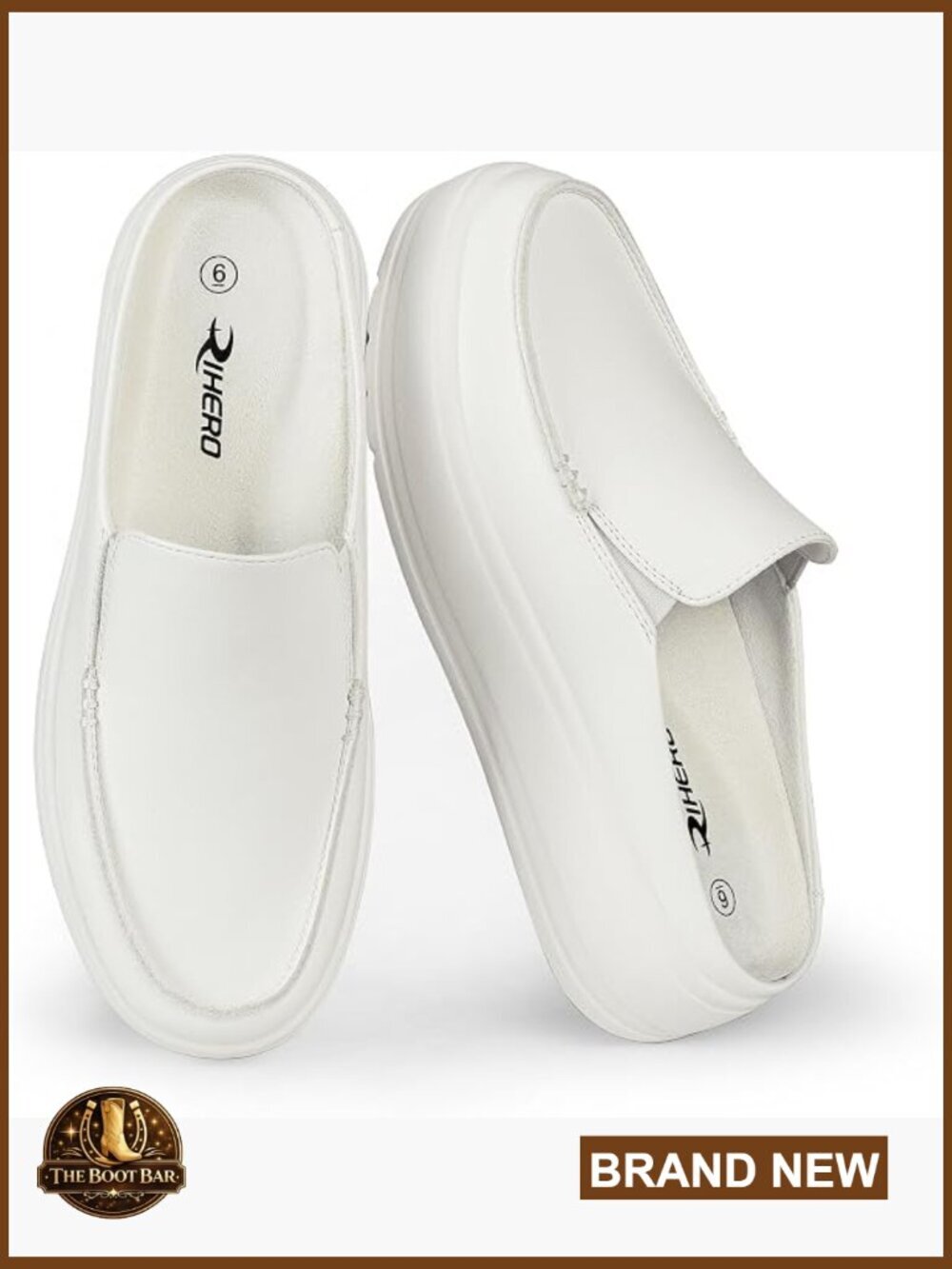 Women's Platform Mule Memory Foam Slip On Clogs Round Toe Work Walking Shoes